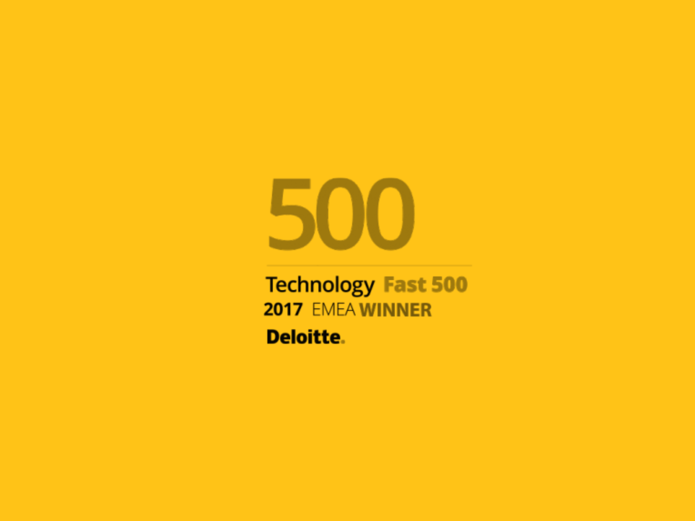 Deloitte Technology Fast 500 award certificate