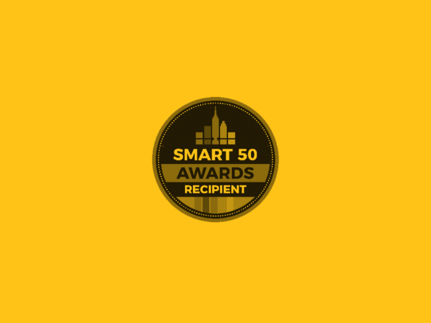 Smart 50 Awards award certificate